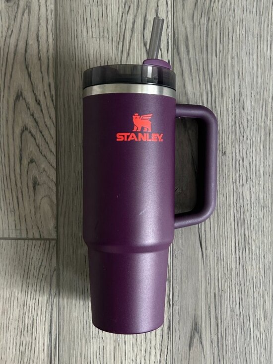 Stanley Other - Stanley IceFlow Flip Straw Tumbler 30 oz Plum Purple Orange Lid Handle Cup